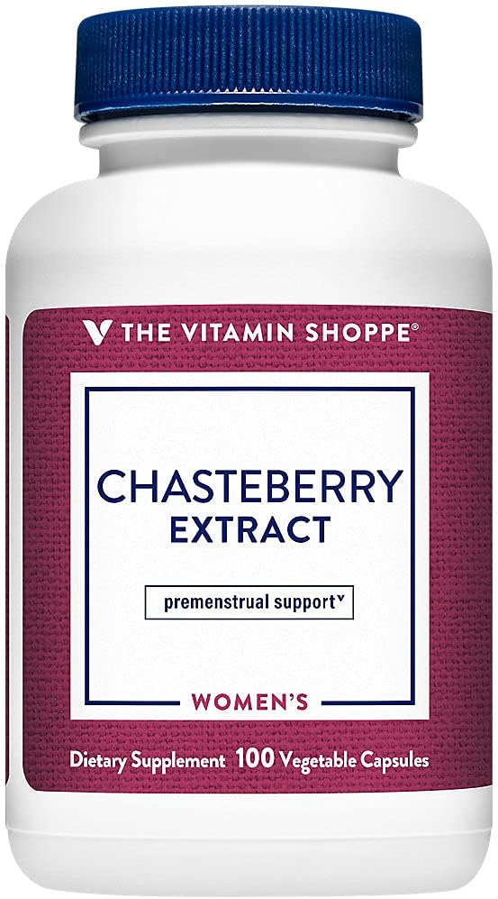 The Vitamin Shoppe Chasteberry Extract (Vitex Agnus Extract) Kvinder sundhed for Premenstrual Support (100 Veggie Kapsler)