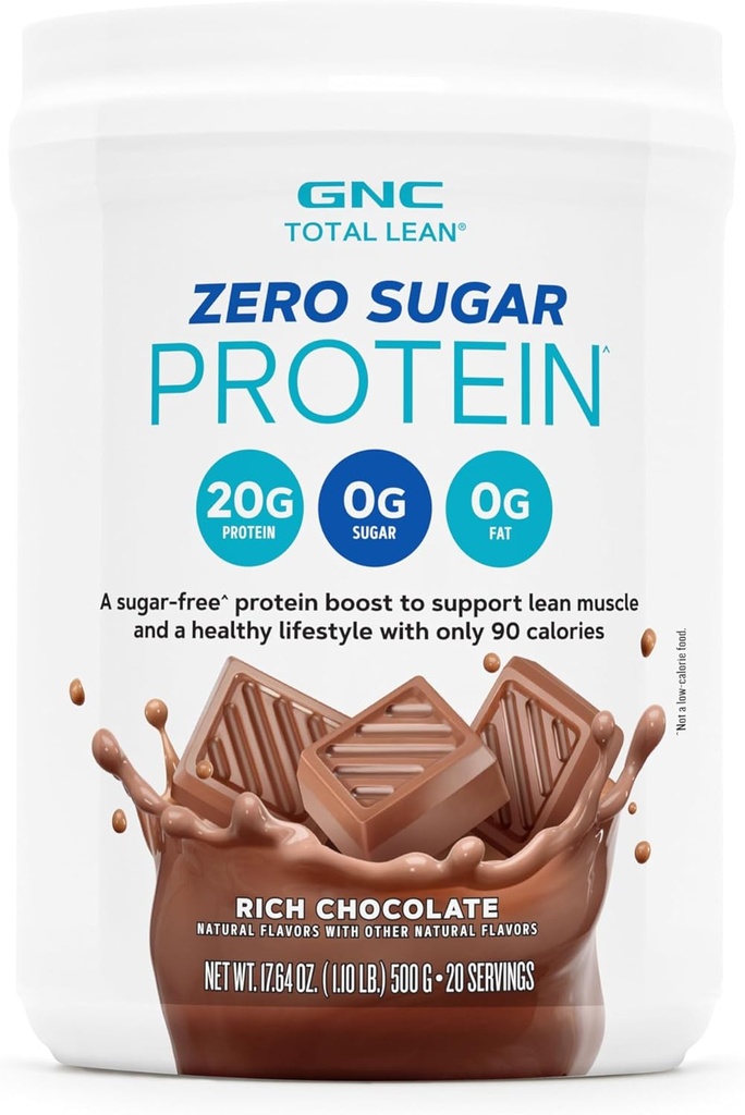GNC Total Lean Zero Sugar Protein - Rich Chocolate (20 Servere)