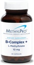 MethylPro B- Complex + L- methylfolat 10 mg - Metyleret vitamin B Complex til kvinder og mænd, Cellular Energy Support med folat, Niacin og biotin, VIT B supplement - 30 Vegankapsler