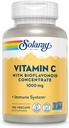 SOLARAY C-vitamin 1000mg med bioflavonoider Koncentrat - C-vitamin kapsler med Rose HIPS og Acerola Cherry - Antioxidant, Heart Health og immunforsvar Support, Vegan, Non- GMO, 100 Servere
