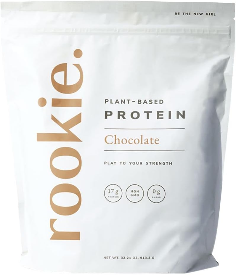 Rookie Wellness Plant- baseret Probiotisk Protein - Organic Pea Protein Powder med komplet Aminosyreprofil, Gut- sund Prebiotika & Probiotika, & Over 25 Vitamin & Min (30 Servere, Chokolade)