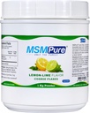 KALA SUNDHED MSMPure Lemon Lime Flavored Coass MSM Powder Flakes - US- Made MSM for fælles sundhed, hud udseende, og hår & negle støtte - 2,2 LB, Økologisk svovl