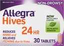Allegra Hives Antihistamin 24- timers tabletter, non- drowsy Hive Reduktion og Hive Itch Relief, 180 mg Fexofenadine HCI, 30- greve