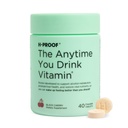 H- PROOF Den Anytime du drikker Vitamin, Lever sundhed & Immunity Support med elektrolytter, Mælk tidsel, og Vitamin B & C - 40 tyggetabletter (20 Servere), Vegan, Black Cherry