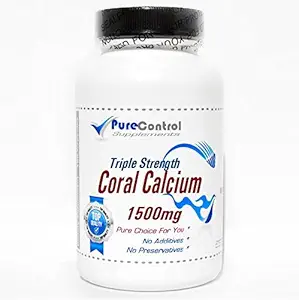 Triple Strength Coral Calcium 1500mg / / 200 Kapsler / / Pure / / af PureControl kosttilskud