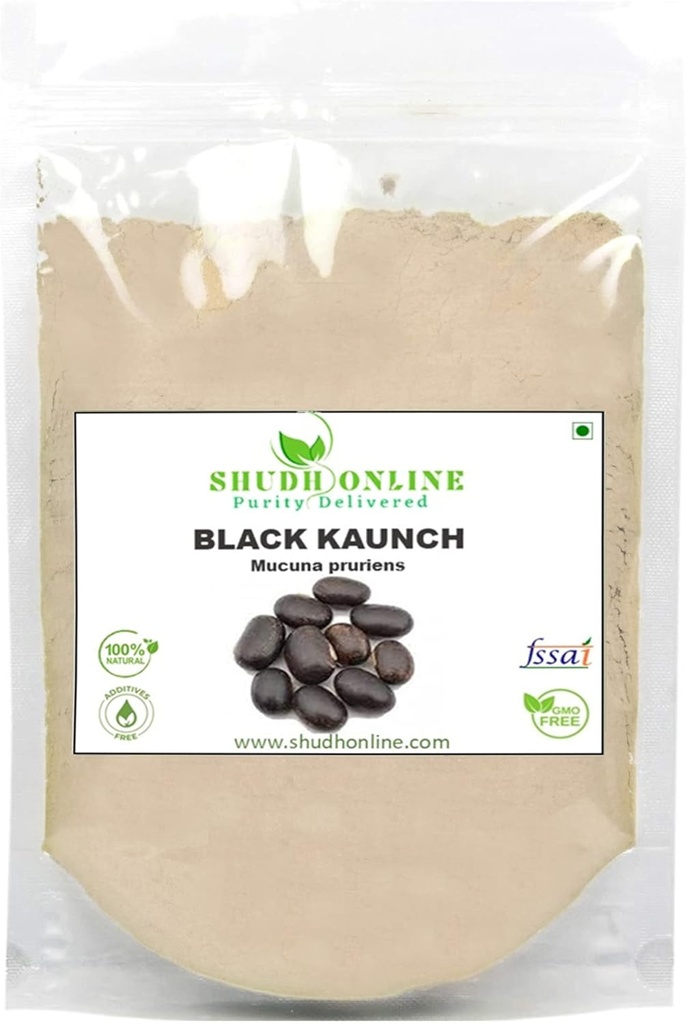 Shudh Online Black Kaunch Beej pulver / Mucuna pruriens (200 gram)