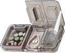 CFMOUR 3- in-1 Pill Cutter Splitter til små eller små store piller, Crusher Grinder med pulver Brush Grind tabletter, Pill Carrier til opbevaring piller, Mills til ældre, Kids & Kæledyr, Sort