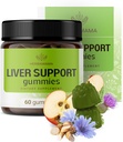 HERBAMAMA Leverstøtte Gummies - Urtekompleks for lever Detox og rense - Vegan, Non- GMO Samlet Support Supplement - 60 pectin- baserede apple- smag tygger