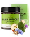 HERBAMAMA Leverstøtte Gummies - Urtekompleks for lever Detox og rense - Vegan, Non- GMO Samlet Support Supplement - 60 pectin- baserede apple- smag tygger