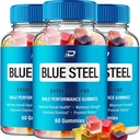 Blue Steel Gummies - BlueSteel Hamp Gummies, Steel Blue Official Formel Hamp Gummies - Natural Hamp Oil Advanced Formulering, Blue Steel Hamp Gummies Anmeldelser (3 Pack - 180 Gummies)