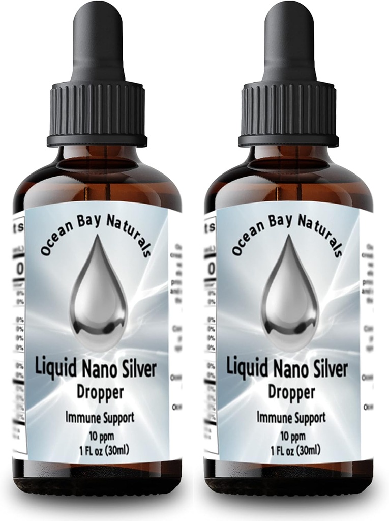 Flydende Nano Sølv Beeg 124; mere Absorbable Than kolloid Sølv Beeg 124; 10ppm Beeg 124; Twin Pack Beeg 124; 1oz Dropper