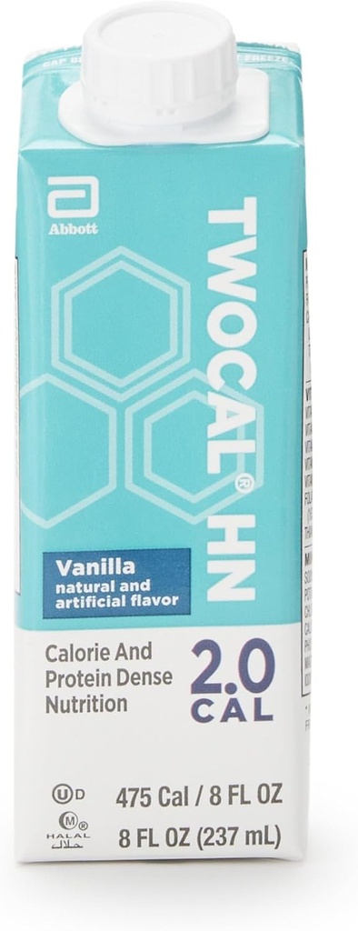 Generisk TwoCal HN Vanilla Oral Supplement 8oz Klar til brug (sag 24)