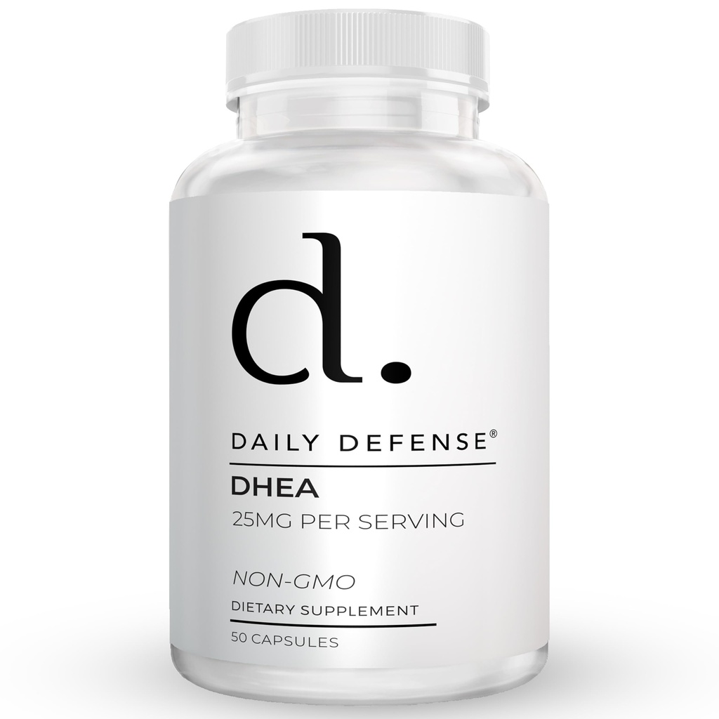 Pure DHEA 25mg for Women & Men DHEA Supplement for Women & Men - Just The Right Dose of DHEA Vitamins for Vitality, Energy Boost, & Mood Support - DHEA 25 mg per Capsule - 50 Capsules
