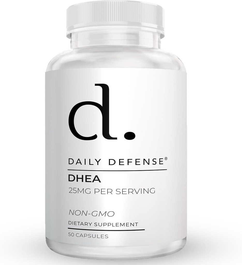 Pure DHEA 25mg for kvinder & mænd DHEA tillæg for kvinder & mænd - lige den rigtige dosis af DHEA vitaminer for vitalitet, energi boost, & mood support - DHEA 25 mg per kapsel - 50 kapsler