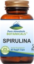 Pure Mountain Botanicals Spirulina Kapsler - 90 Kosher Vegan Caps - Nu med 450mg Økologisk Spirulina pulver - Naturens Superfood supplement