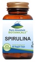 Pure Mountain Botanicals Spirulina Kapsler - 90 Kosher Vegan Caps - Nu med 450mg Økologisk Spirulina pulver - Naturens Superfood supplement