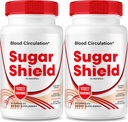NutraRize (pakke af 2 Sugar Shield Blood Support Pills, Maksimal styrke Formel, Kapsler, Natural Blood Blend Complex, Anmeldelser (120 Kapsler)