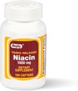 Rugby Time- Release Niacin 1000mg Kosttilskud til voksne for energi, kredsløb og stofskifte Support, 100 Captabs (pakning med 1)