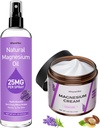 Tematisk Magnesium Lotion & Spray til ben kramper og søvn, Nighttime Magnesium creme til smerter, muskelafslapning, rolig, dyb hydrering til krop & hudpleje - Natural og sikker for børn