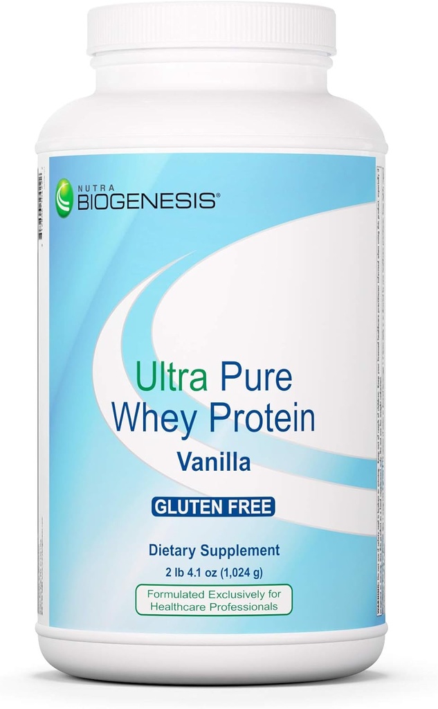 Nutra Biogenesis Ultra Pure Whey Protein - Clean Vanilla Protein Powder for Women and Men, Low Sugar, Low Carb, Pure Whey Shake & Smoothie Mix - 2.3 lbs
