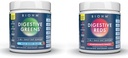 BIOHM Essential Bundle, fordøjelsessygdomme og grønne, Superfood Powder, Antioxidanter, Vitaminer, Probiotika, fordøjelsessygdomme for mænd og kvinder, fordøjelse tillæg med enzymer, 30 Servere hver