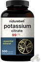 Kaliumcitrat Supplement 99mg, 500 Kapsler; Nemt Absorberet Chelated Form - Essential Mineral Electrolyte Balance - Understøtter muskel, ben, & hjerte sundhed - ikke-GMO