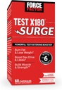 Force Factor Test X180 Surge Testosteron Support til mænd, Mand Vitality Enhancing supplement, Promote Muscle & Strength, Support Weight, Boost Long- Lasting Energy, 60 Kapsler