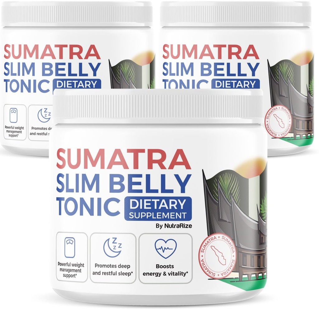 NutraRize (pakke af 3 Sumatra Slim Belly Tonic Powder - Kosttilskud, All- Natural Maximum Strength Powder, Anmeldelser