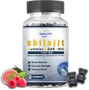 Shilajit Gummies for Mænd Fulvic Acid, Pure Shilajit for Mænd & Kvinder, Shilajit Himalayan Organic for Energy, Sugar- Free, Vandmelon Raspberry Flavor I 100% Natural & Organic I 60 Gummy