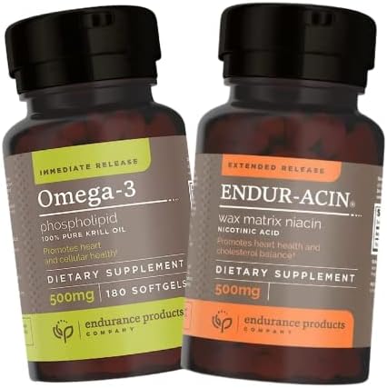 100% Pure Krill Oil og ENDUR- ACIN Niacin