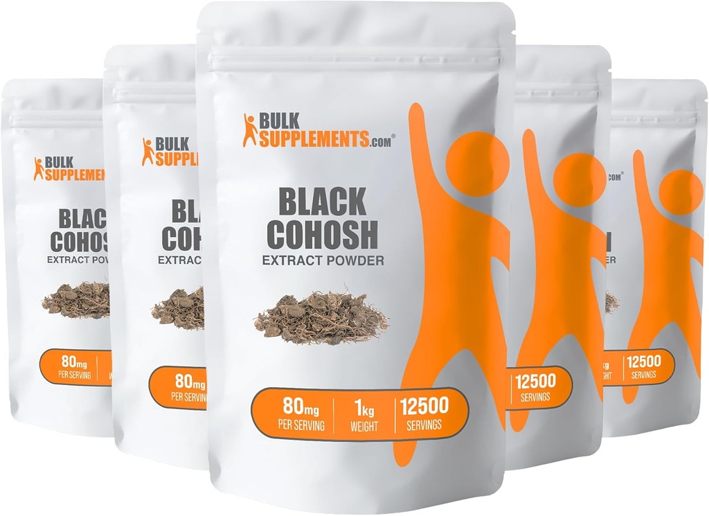 BulkSupplements.com Black Cohosh Extract Powder - Black Cohosh for Menopause Support - Black Cohosh Root Extract - Melanin Supplement - Black Cohosh Herb Supplement (5 kilogram - 11 lbs)