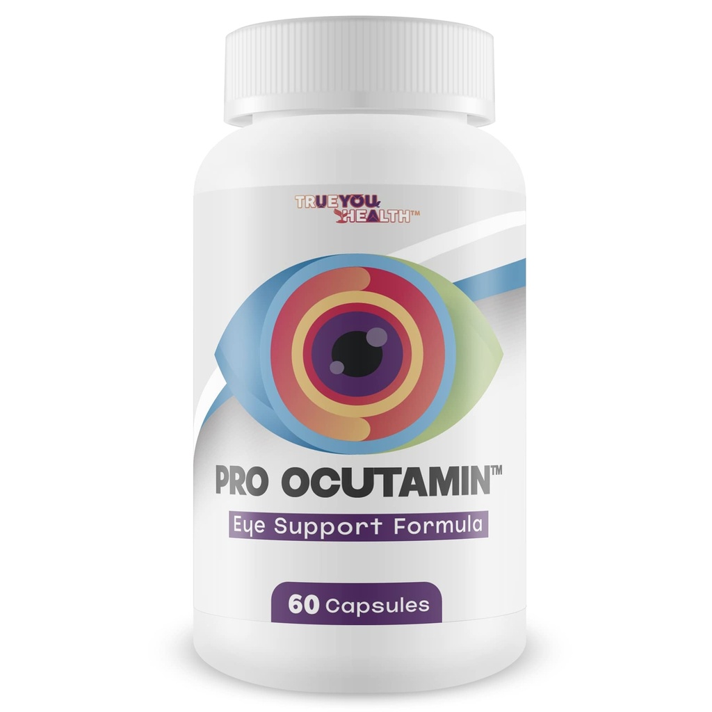 Pro Ocutamin - Eye Support Formel - Støtte Sund Vision - Støtte Reduceret Eye Strain, Slurry Vision, Eye Pain - Hjælp Counter Effects of Blue Light - Vision Health Supplement - Se klart dag & nat