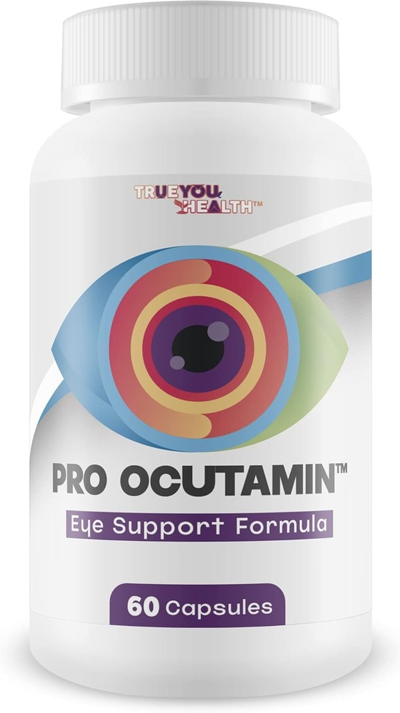 Pro Ocutamin - Eye Support Formel - Støtte Sund Vision - Støtte Reduceret Eye Strain, Slurry Vision, Eye Pain - Hjælp Counter Effects of Blue Light - Vision Health Supplement - Se klart dag & nat