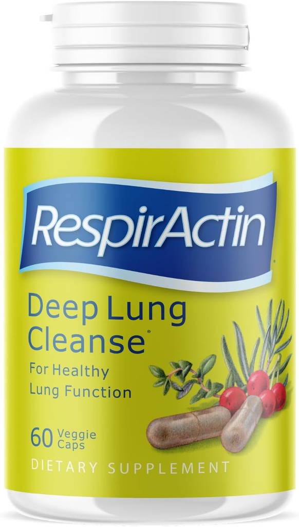 Deep Lung Cleanse 60 Veggie Caps - Herbal Respiratoriske Kosttilskud til Clearer Breathing
