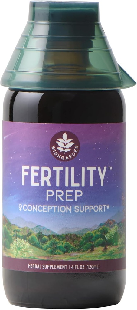 WishGarden Herbs Fertilitet Prep Conception Support - All- Natural Women 's Fertility Herbal Supplement w / Vitex, Red Maca & Raspberry Leaf, Understøtter sund Hormone Balance & Reproduktiv funktion, 4oz