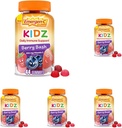 Emergen- C Kidz Daglige immunsupportkosttilskud, Opløste gumier med vitamin C og B vitaminer til immunsupport, Berry Bash - 44 greve (pakke med 5)