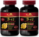 b12 Vitaminer 5000 mcg - METHYLCOBALAMIN Vitamin B - 12 5000 - Sport Nutrition Endurance, Energy Booster, Energitilskud til mænd over 50, Vitamin b 12, Skin Support Kosttilskud - 2 flasker 120 Tabl