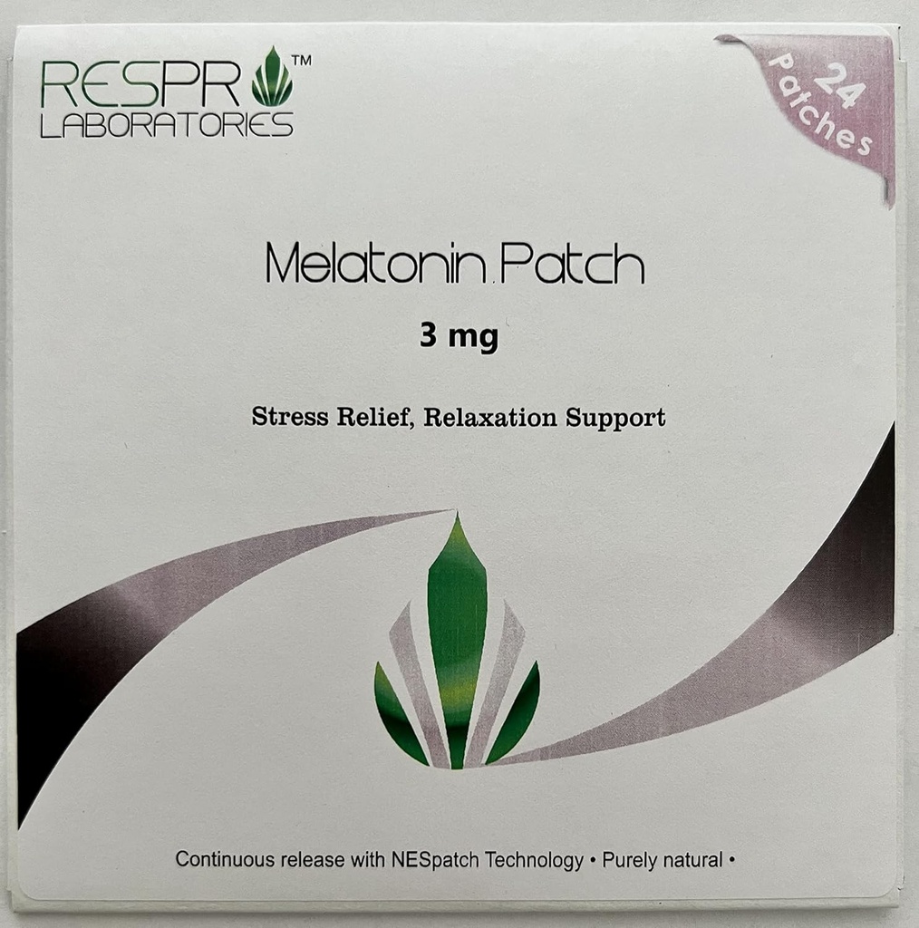 Respro Labs Natural Melatonin Patch, 3 mg (per patch) Kontinuerlig udgivelse - 24 patches