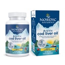 Nordic Naturals Arctic Cod Lever Oil, Lemon - 90 Soft Gels - 750 mg Total Omega- 3 s med EPA & DHA - Heart & Brain Health, Sund Immunitet, Samlet Wellness - Non-GMO - 30 Serveringer