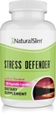 NaturalSlim Stress Relief Supplement - Stress Defender, High Cortisol Reducer, Control Cravings, Sleep & Metabolisme Support med vitamin B5 Pantothensyre & L Tyrosine - 180 Vegetabilske kapsler