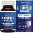 BioActive Vitamin B Complex - Blood Stream Ready, Metyleret B Complex - Feating Methylfolat, 3 BioAktive former af B12, BenfoPure ® B1 & Pantesin ® B5 - 12 B Vitaminer i kliniske doser - 60 Servering