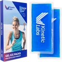 Genanvendelige Gel Ice Packs til skader ved Kinetic Labs (2 Pack) - Hot Cold Packs til skader 11 "x 5.3" - Fleksible Ice Packs til Ryghoved Knee Skulder Neck Ankle Elbow Feet Heads Kirurgi (Stor)
