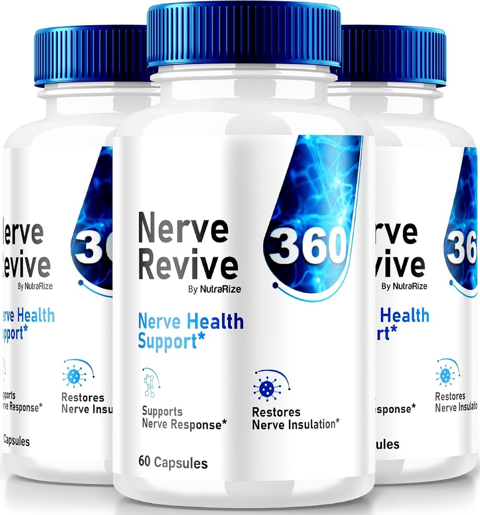 (3 Pack) Nerve Revive 360 Supplement, Al naturlig nerve Support til Samlet Wellness, Premium Formel, NerveRevive 360 Vitamin Kapsler, Officielle anmeldelser (180 Kapsler)