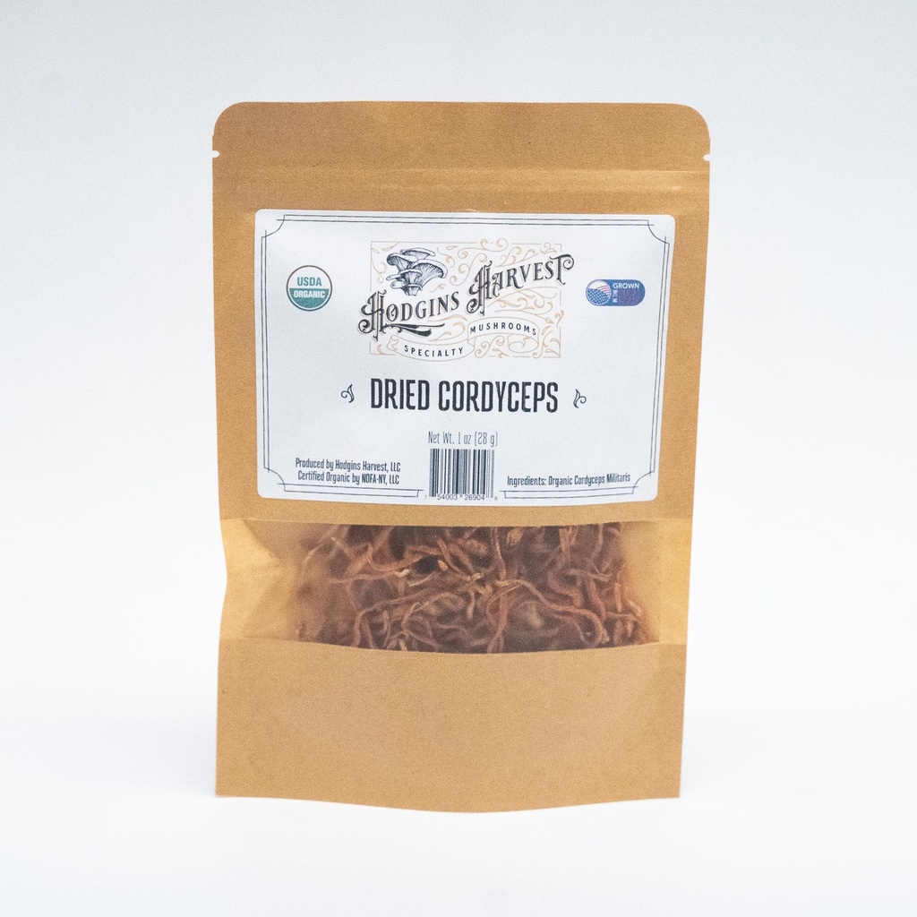 USA- Grown, Certified Organic Tørret Cordyceps