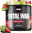 REDCON1 Total War Pre Workout, Strawberry Kiwi - L Citrulline, Malic Acid, Green Tea Leaf Extract for Pump Boosting Pre Workout for Women & Men - 3.2g Beta Alanine to Reduce Exhaustion (30 Servings)