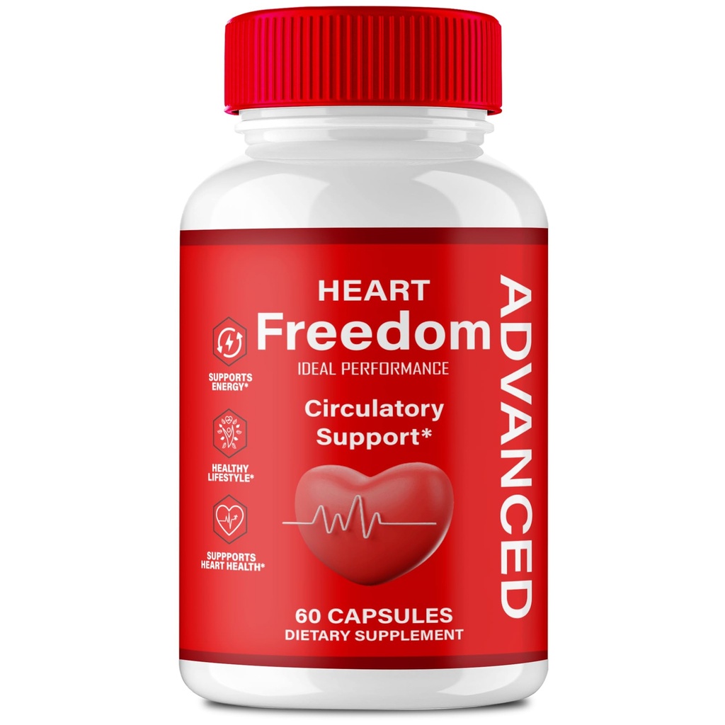Heart Freedom Capsules, Official HeartFreedom Pills - Energi og sundhed maksimal styrke, Heart Freedom Circulation Support Capsules, Alle naturlige Glyco Optimizer, Premium Formel Anmeldelser (60 Kapsler)