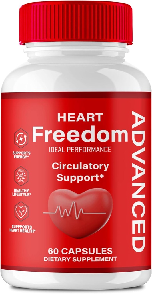 Heart Freedom Capsules, Official HeartFreedom Pills - Energy and Health Maximum Strength, Heart Freedom Circulation Support Capsules, All Natural Glyco Optimizer, Premium Formula Reviews (60 Capsules)