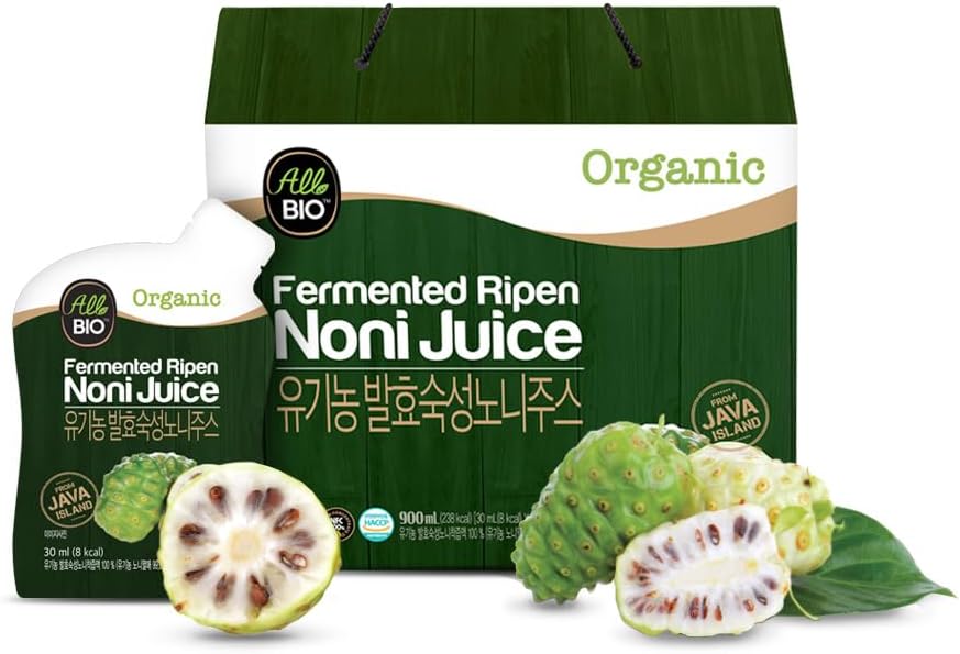 Java Organic NONI Juice Extract - 1 fl oz x 30 Daily Pack - 100% gæret af ALLBIO