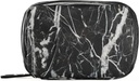 Black and White Marble Pill Box 7 Day Pill Case Travel Pill Organizer Bag with Zipper Portable Weekly Case Compact Size for Vitamin Supplement Holder