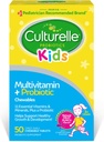 Culturelle Kids Komplet Chewable Multivitamin + Probiotika Til børn, Age 3 +, 50 Greve, fordøjelsessygdomme, Oral Health & immunforsvar - med 11 vitaminer og mineraler, herunder C-vitamin, D3 & zink